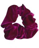Cerise Smooth Velour Hair Scrunchie